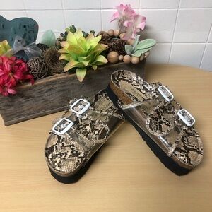 FASHION NOVA SANDALS-Snakeskin